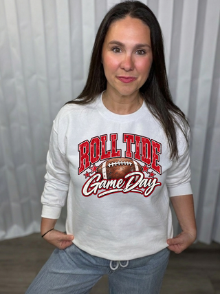 Roll Tide Game Day Crew Neck Graphic Sweatshirt