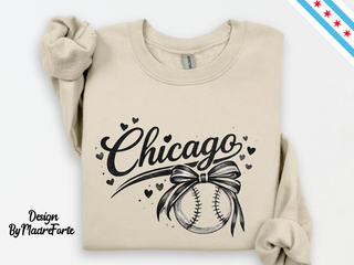 Chicago Baseball Hearts Sweatshirt
