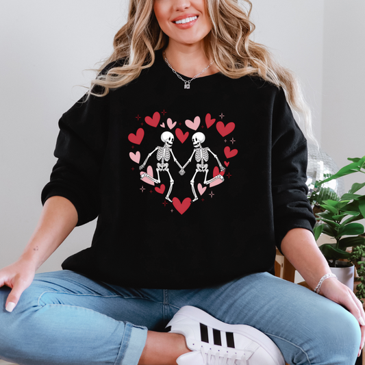 Skeleton Heart Graphic Sweatshirt MadreForte LLC