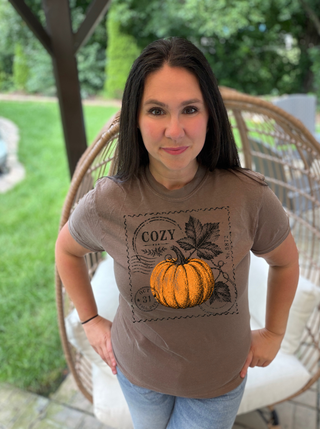 Vintage Cozy Pumpkin Postmark Tee
