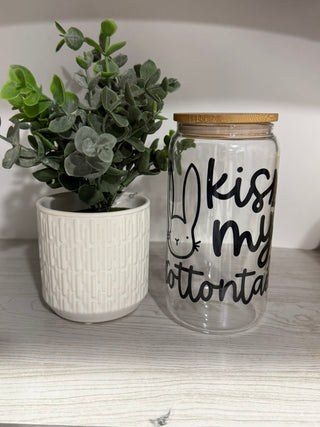 Kiss My Cottontail| Sipper Glass, 16 oz