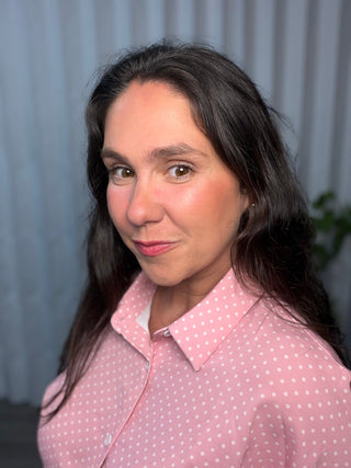 It's Just Business Collared Button Down Blouse