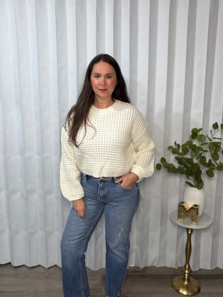 Chunky Waffle Knit Sweater