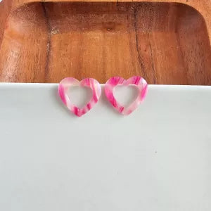 Sweet Heart Studs - Pink Punch MadreForte LLC