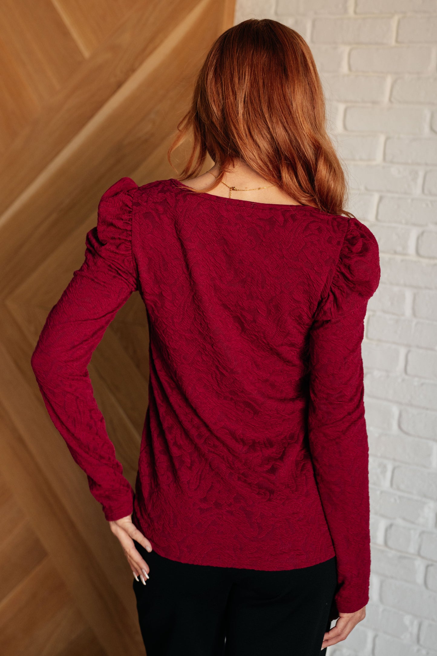 Ask A Question Ruched Sleeve Top MadreForte LLC