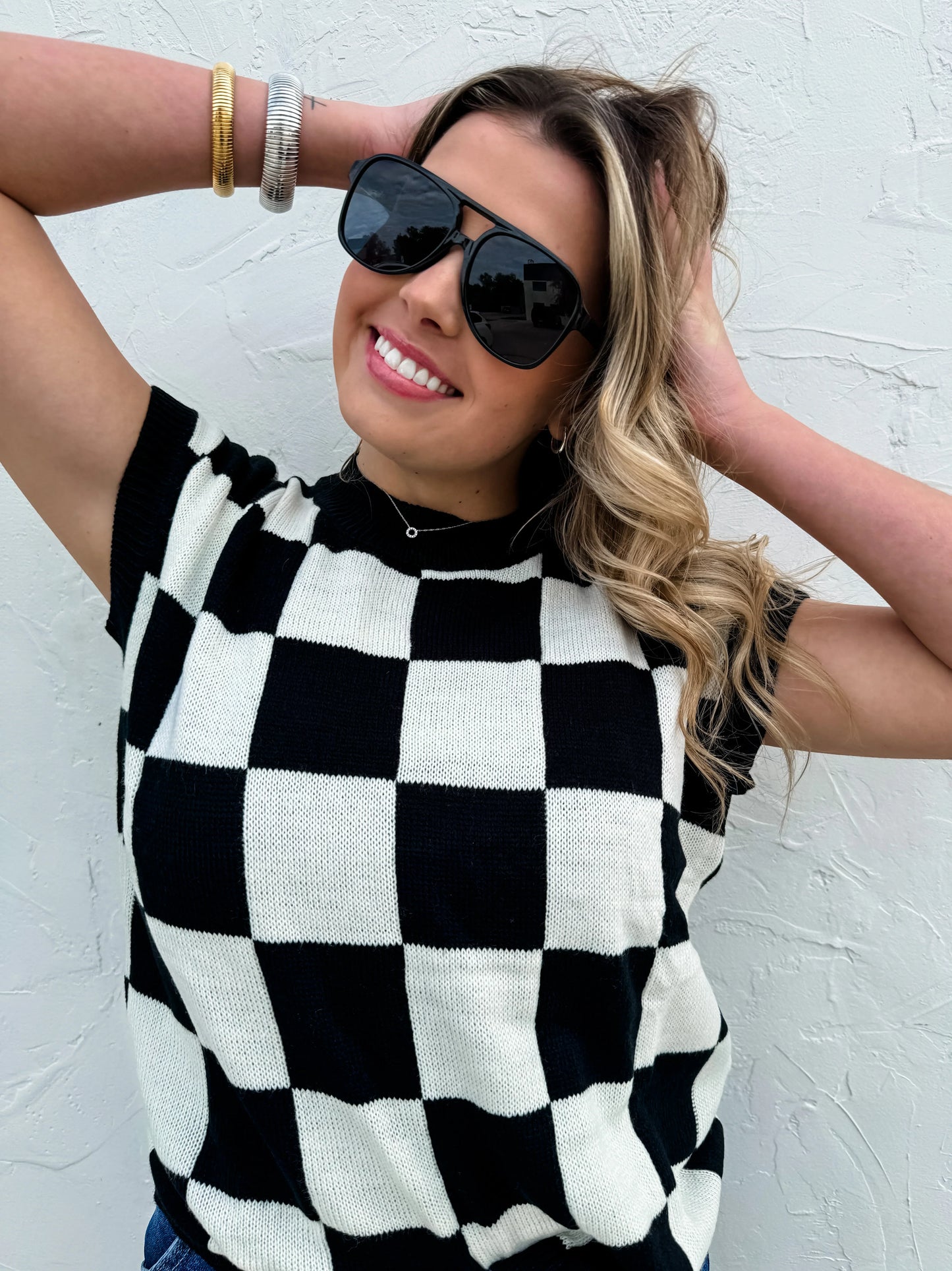 PREORDER: Sidni Checkered Sweater in Two Colors MadreForte LLC