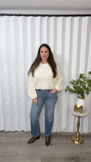 Chunky Waffle Knit Sweater