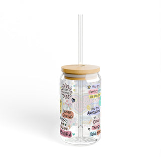 Cup Of Positivity| Sipper Glass, 16oz