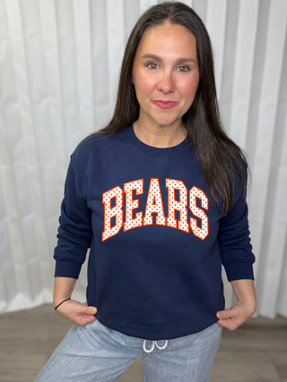 Bears Polka Dot Graphic Crew Sweatshirt