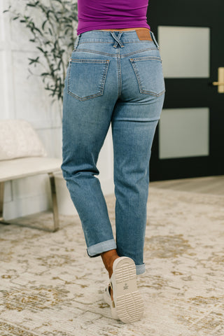 Becky Mid Rise Cool Denim Boyfriend  Jean