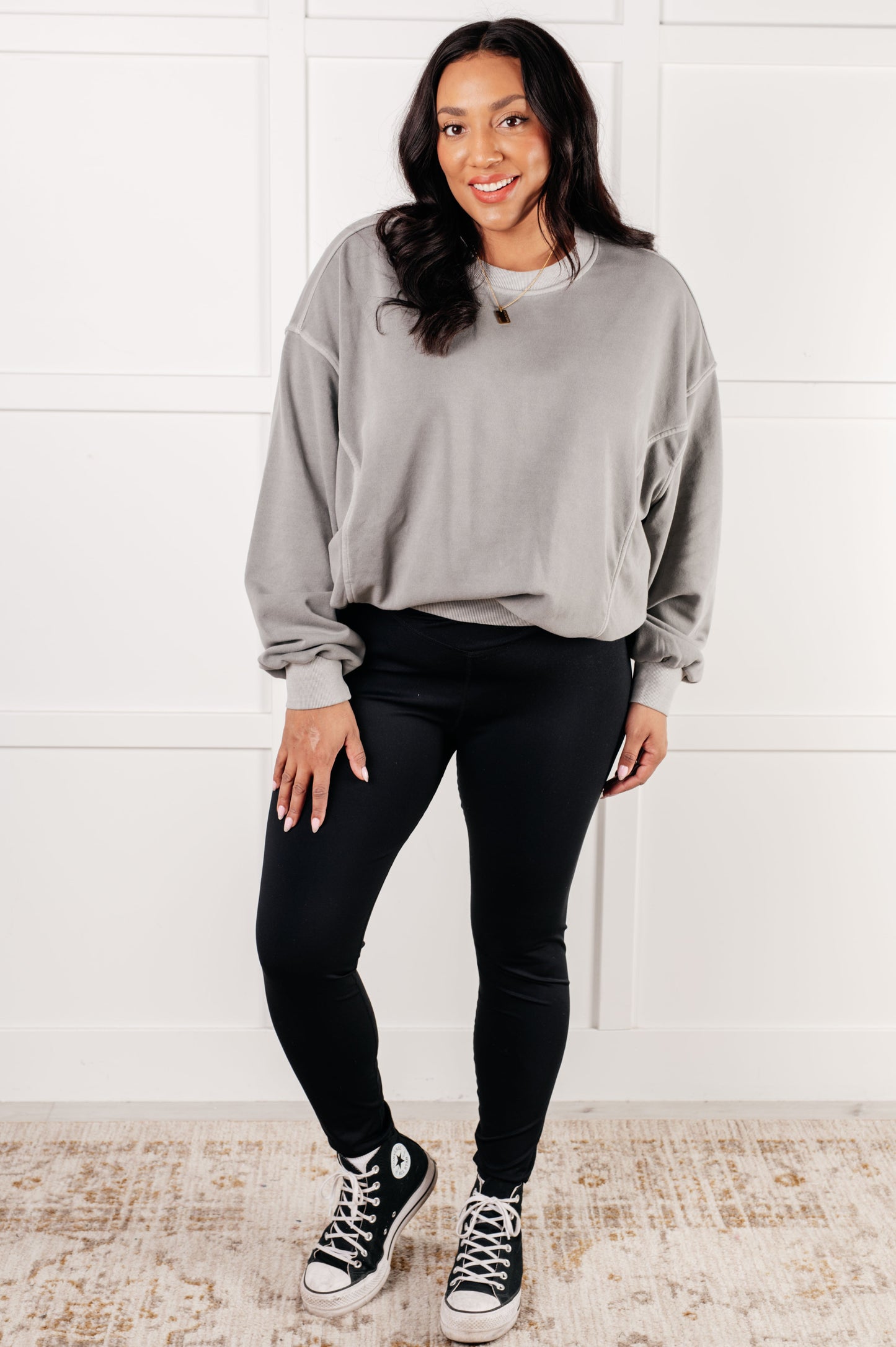 Beyond the Basics Pullover in Sleet MadreForte LLC