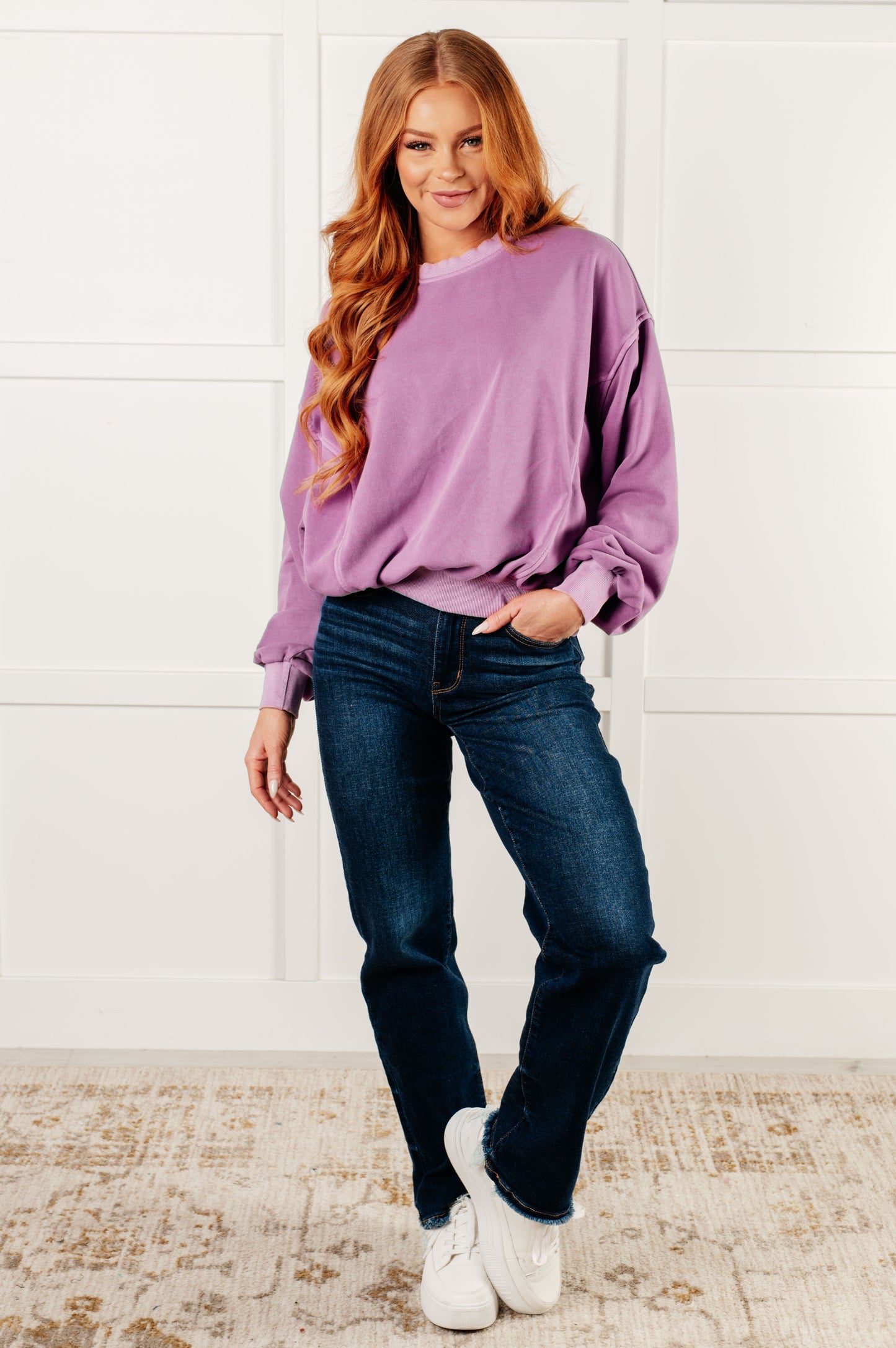 Beyond the Basics Pullover in Violet MadreForte LLC