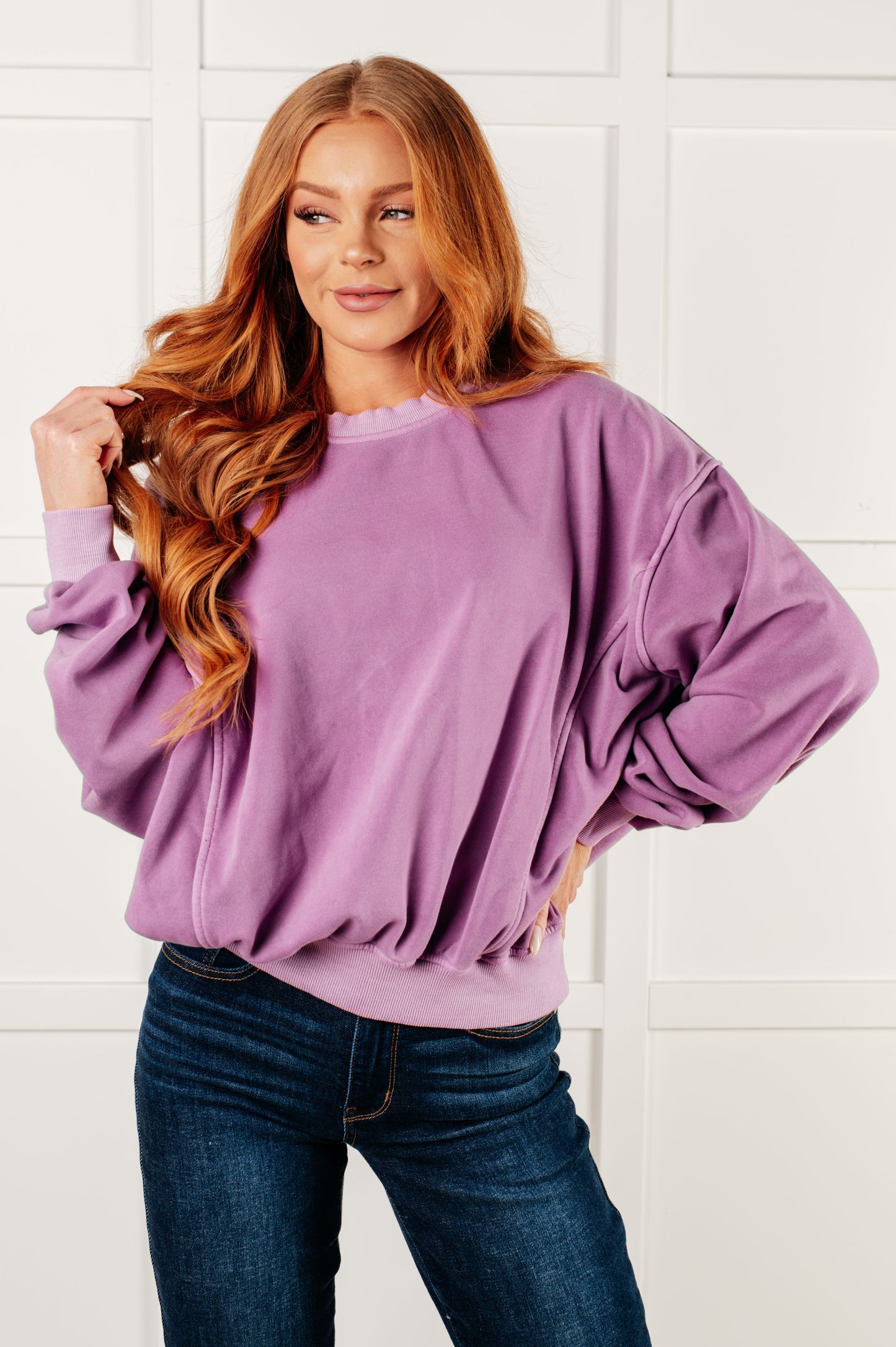 Beyond the Basics Pullover in Violet MadreForte LLC