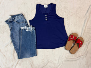 Andree by Unit Terry Henley Tank in Coral or Navy