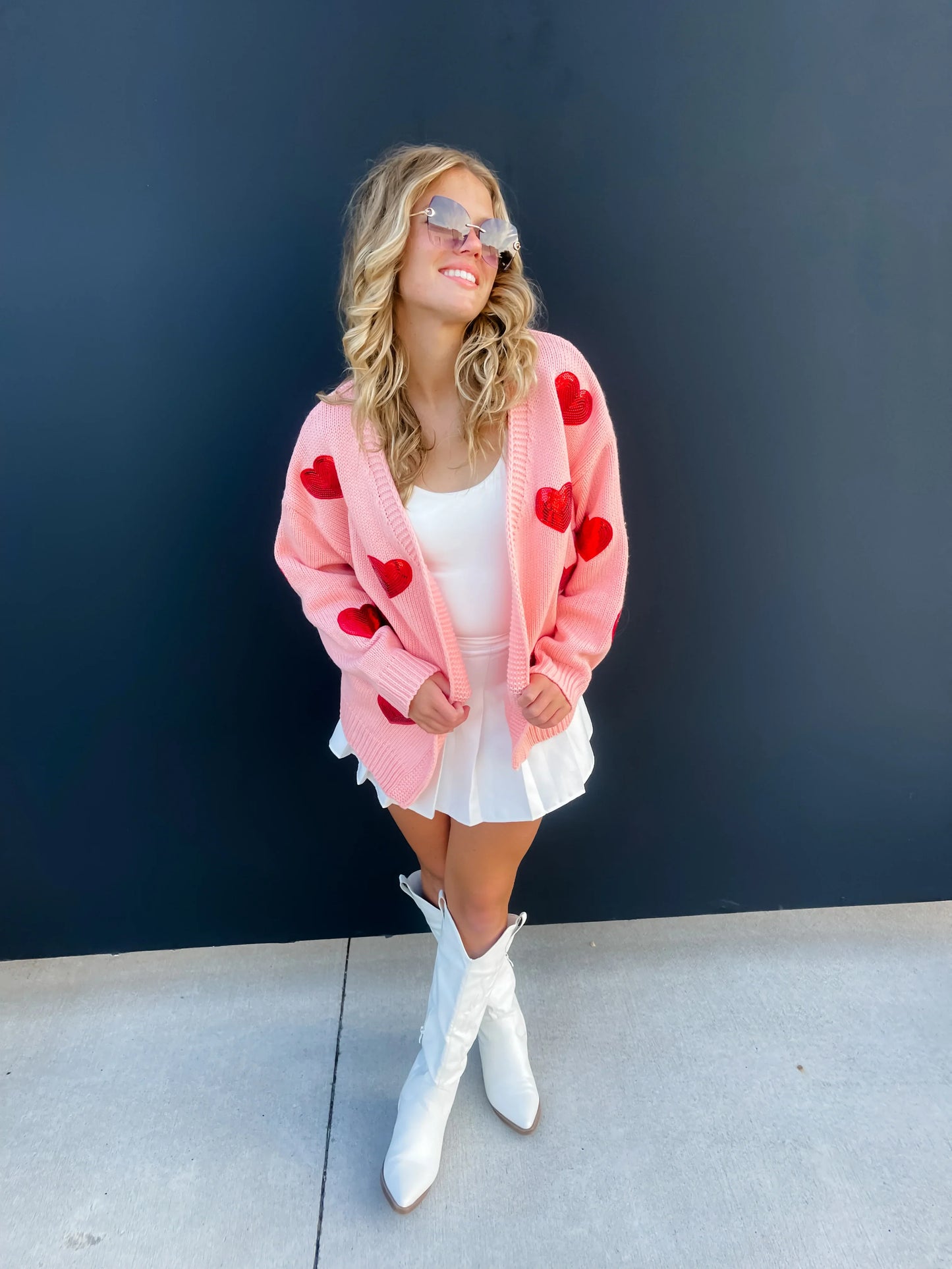 PREORDER: Be Mine Sequin Heart Cardigan in Three Colors MadreForte LLC