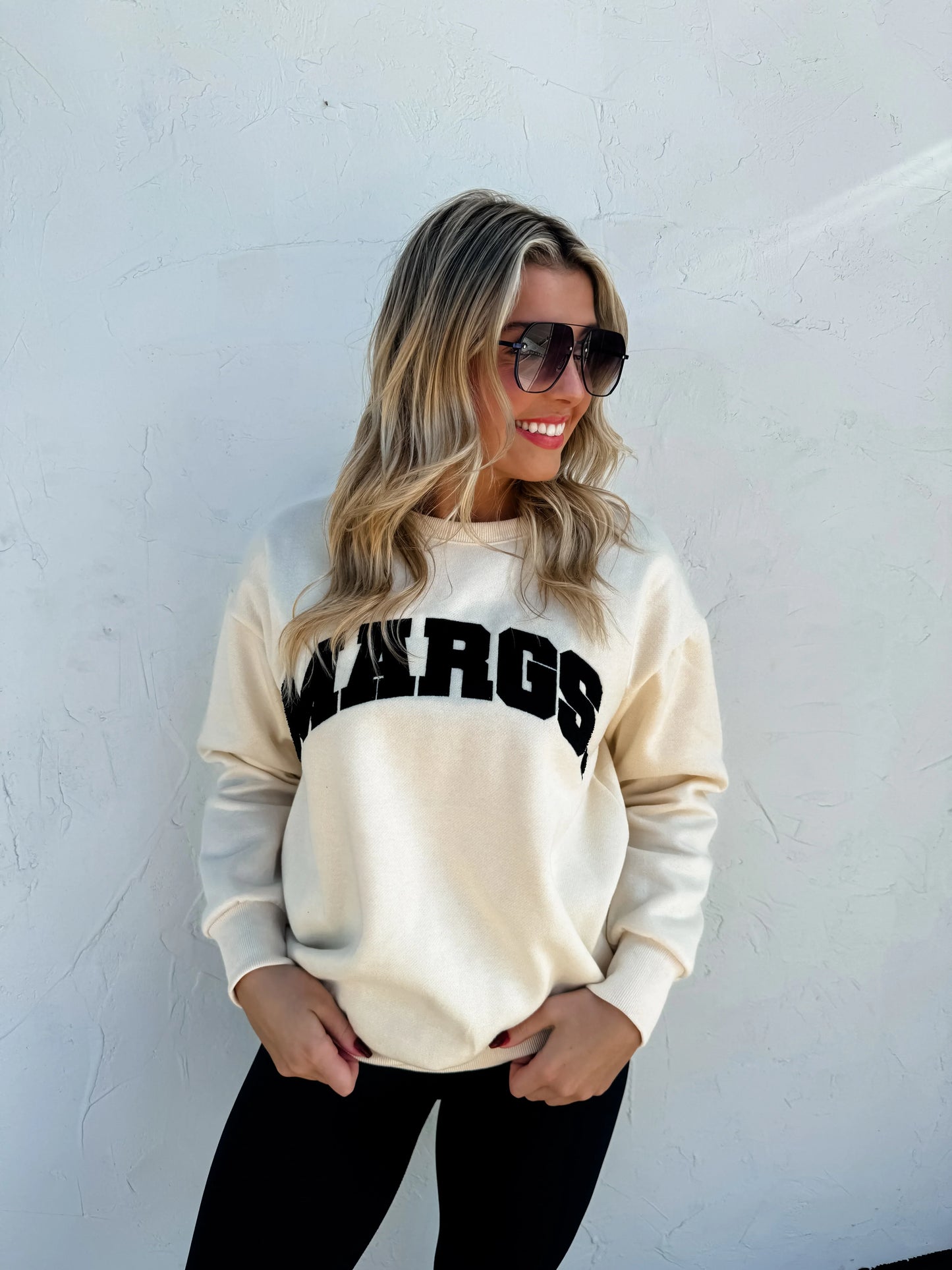 PREORDER: Margs Sherpa Letter Sweatshirt MadreForte LLC