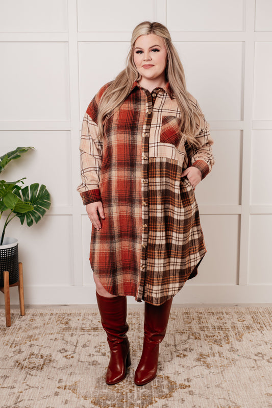 Cabin Fever Flannel Plaid Oversized Shacket MadreForte LLC