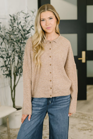 Careful Consideration Collared Button Down in Mocha