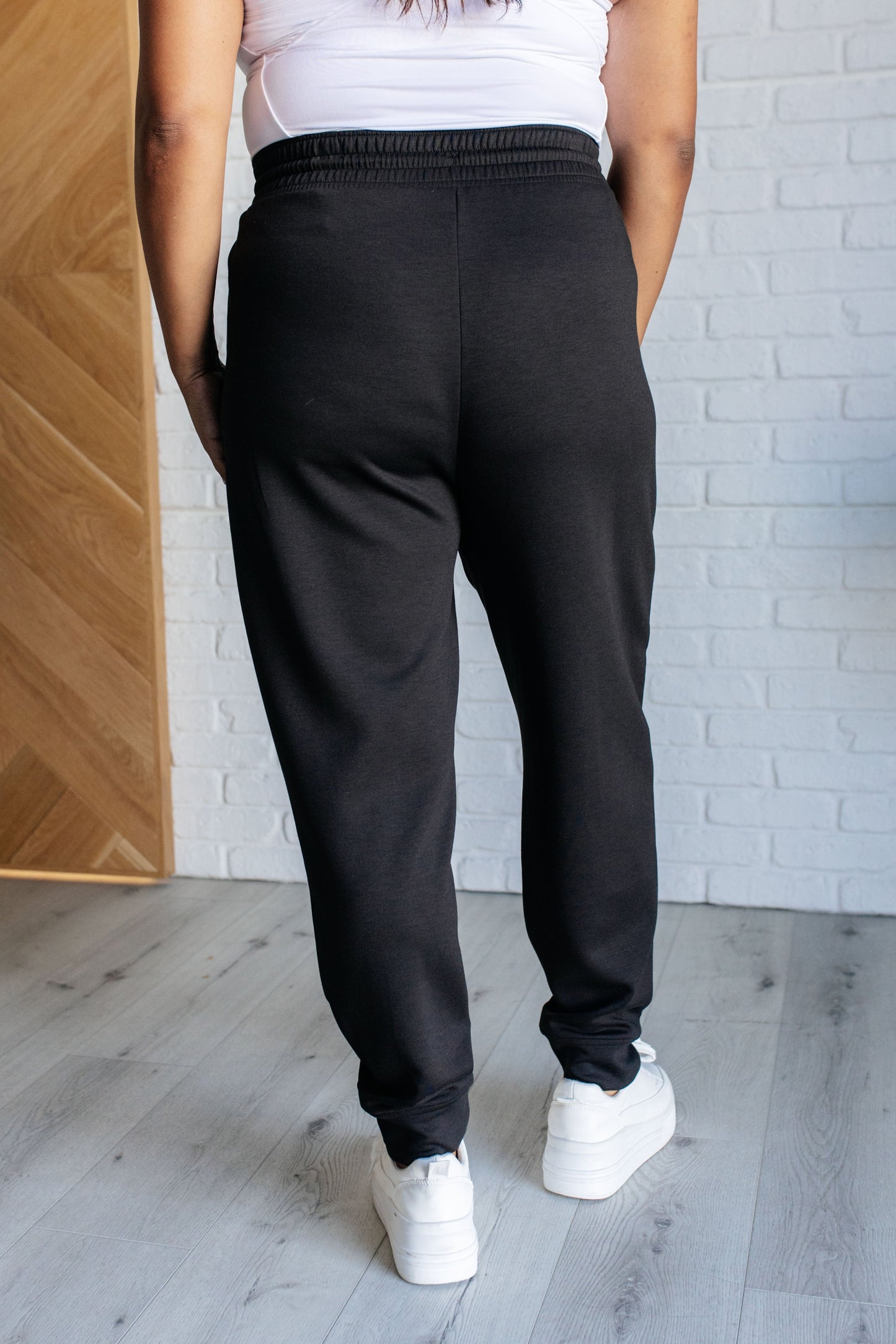 Center Seam Scuba Joggers in Black MadreForte LLC