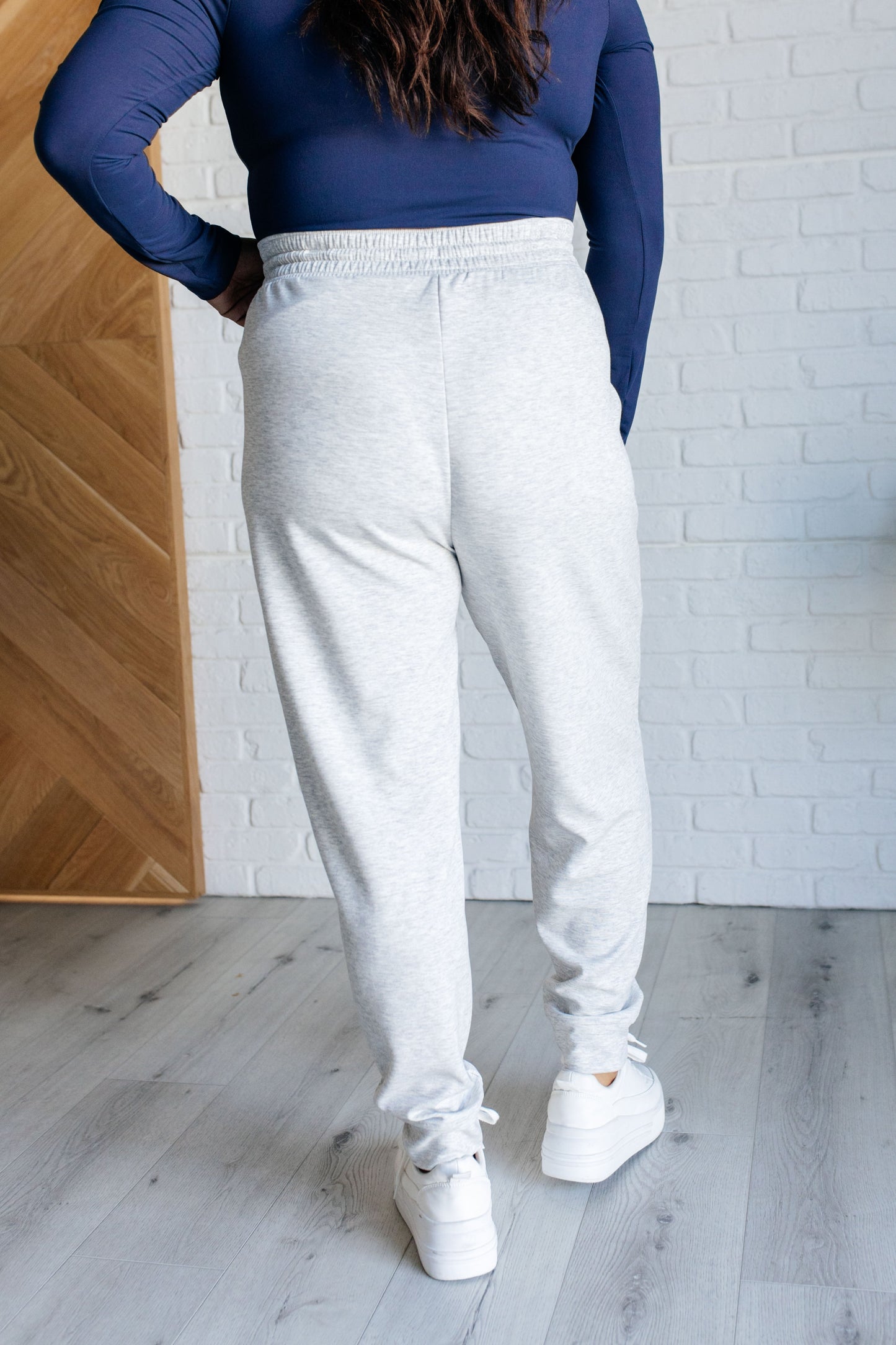 Center Seam Scuba Joggers in Heather Grey MadreForte LLC