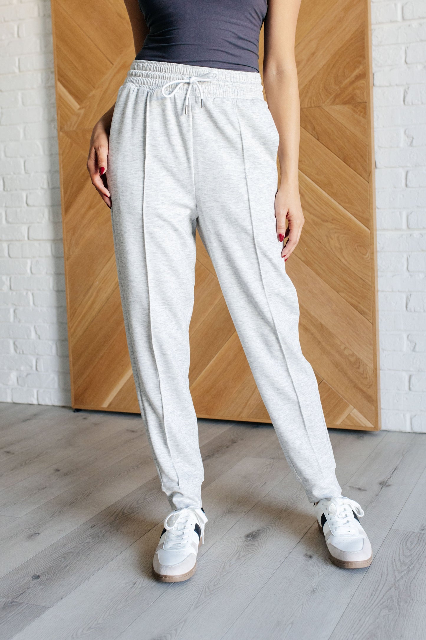 Center Seam Scuba Joggers in Heather Grey MadreForte LLC