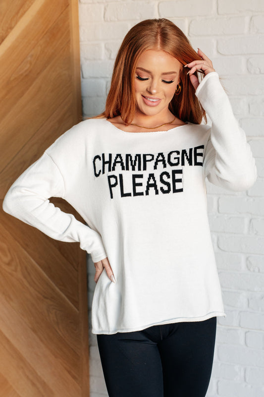 Champagne Please Lightweight Sweater MadreForte LLC