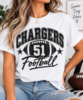 Custom Team Football Number Graphic Tee