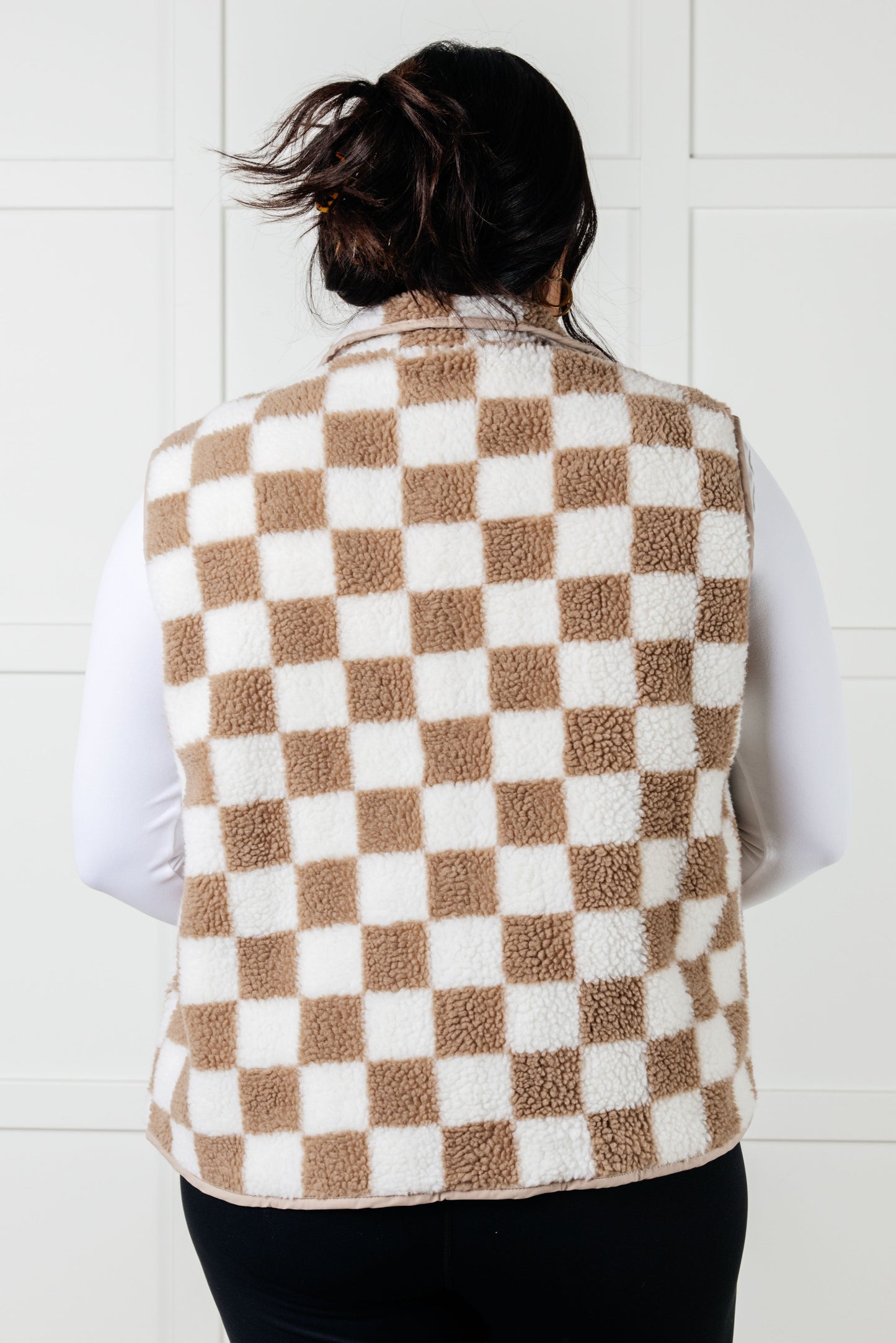 Check it Out Checkered Fleece Vest MadreForte LLC