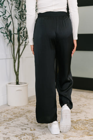 City Ease Wide Leg Bottoms in Black
