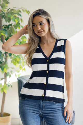 Coastal Stripes Vest