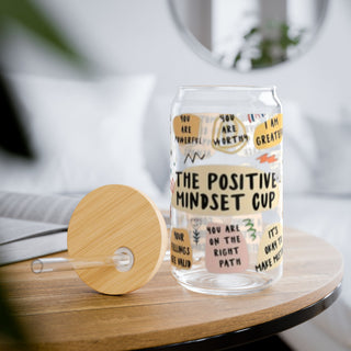 Positive Mindset | Sipper Glass, 16oz