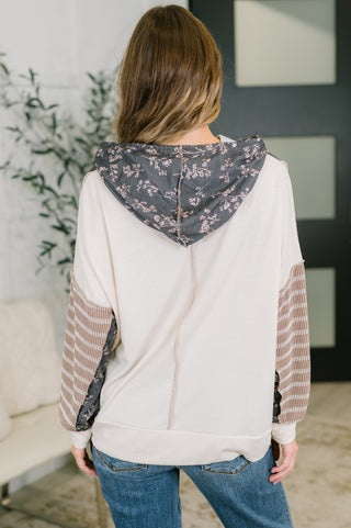 Creatively Cozy Color Block Hooded Pullover