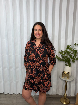 Dear Scarlett Midnight Botanical Lizzy Dress