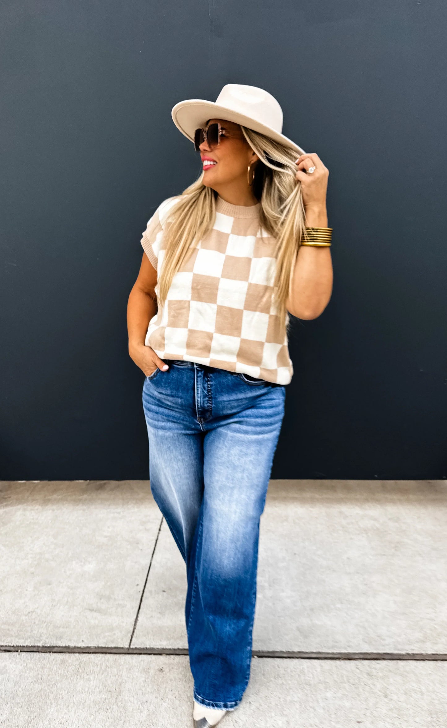 PREORDER: Sidni Checkered Sweater in Two Colors MadreForte LLC