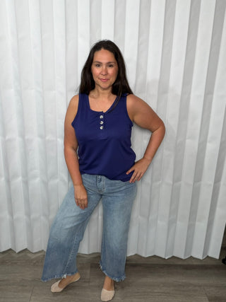 Terry Henley Tank — Coral or Navy