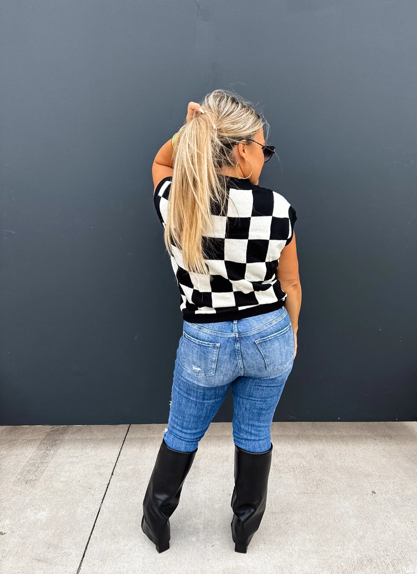 PREORDER: Sidni Checkered Sweater in Two Colors MadreForte LLC