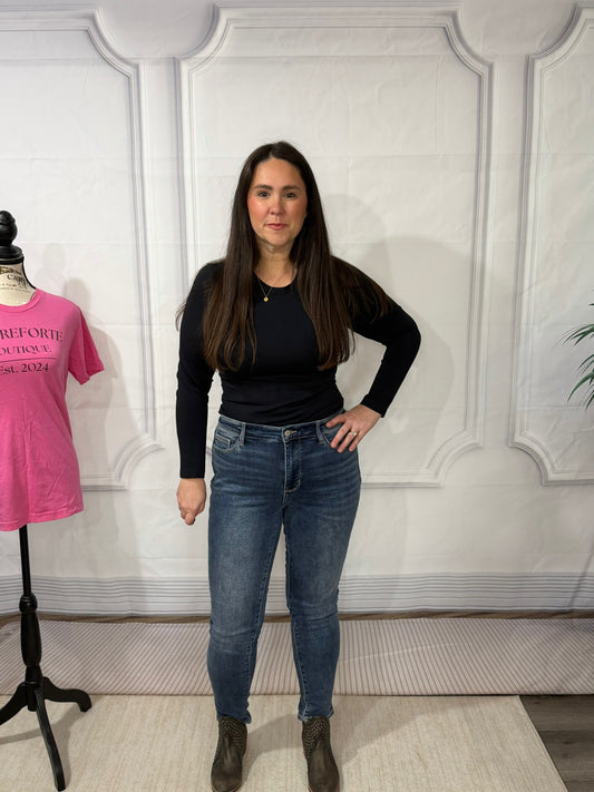 Sapphire Mist Judy Blue Thermal Skinnies