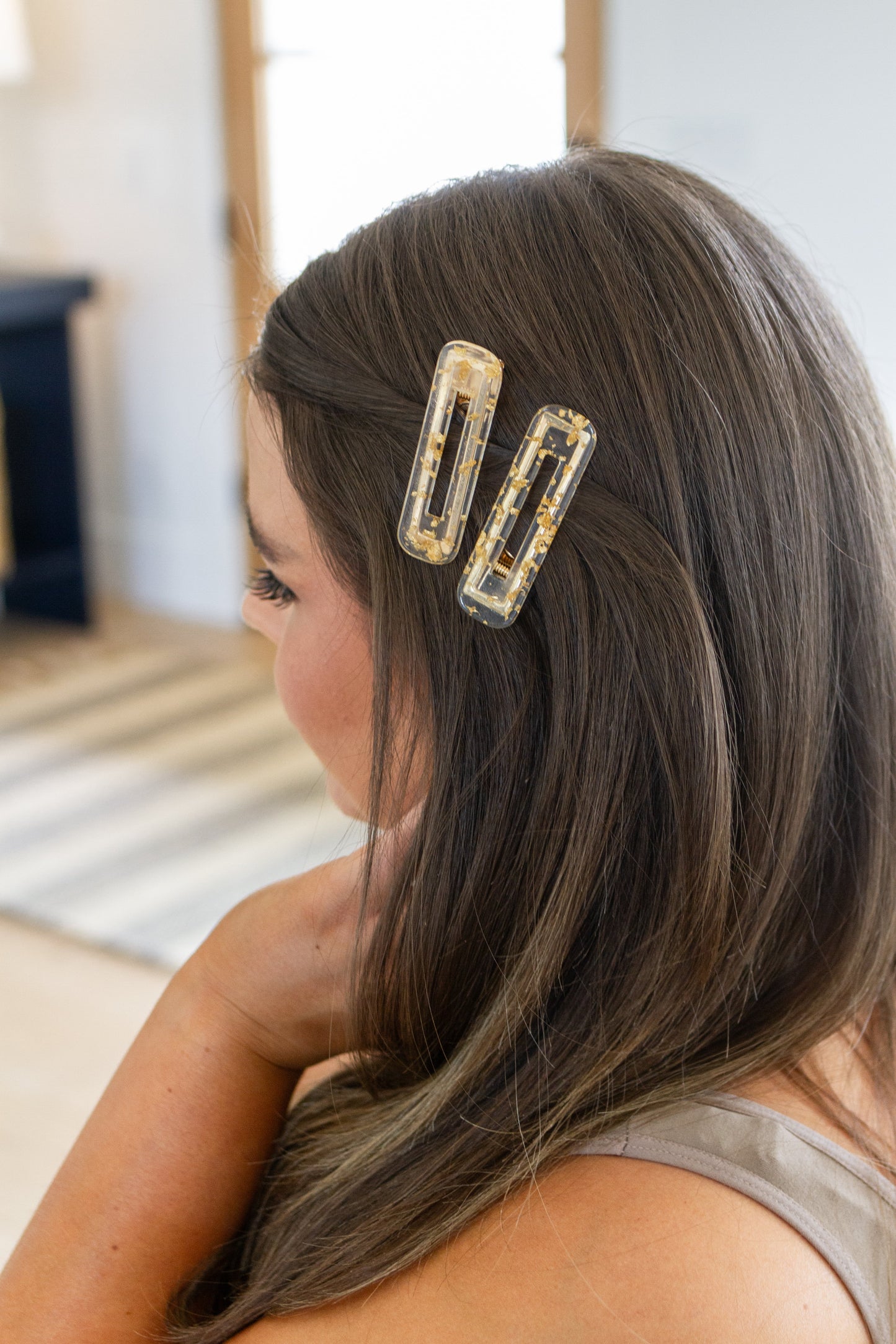 Double Trouble 2 Pack Hair Clip in Gold Leaf MadreForte LLC