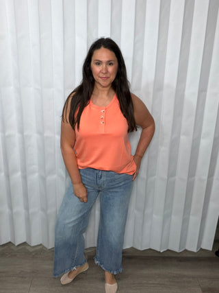 Terry Henley Tank — Coral or Navy