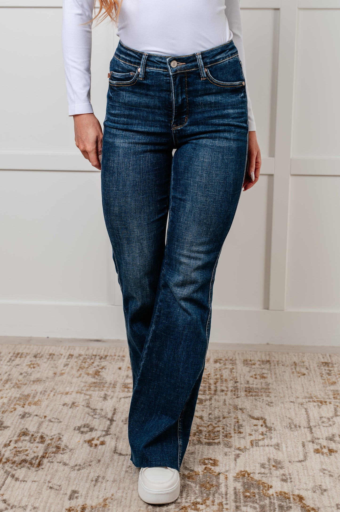 Edna High Rise Control Top Shield Pocket Flare Jeans MadreForte LLC