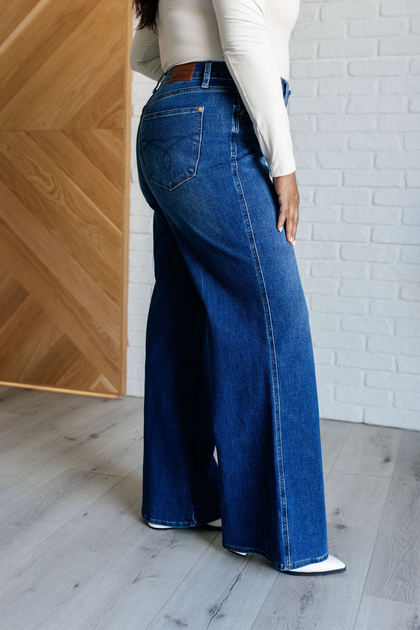 Eliza High Rise Control Top Retro Wide Leg Jeans MadreForte LLC