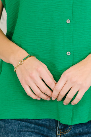 Esmeralda Toggle Bracelet in Green