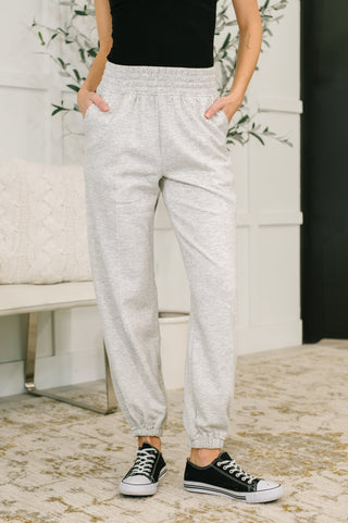 Every Second, Every Hour Jogger Bottoms in Heather Grey