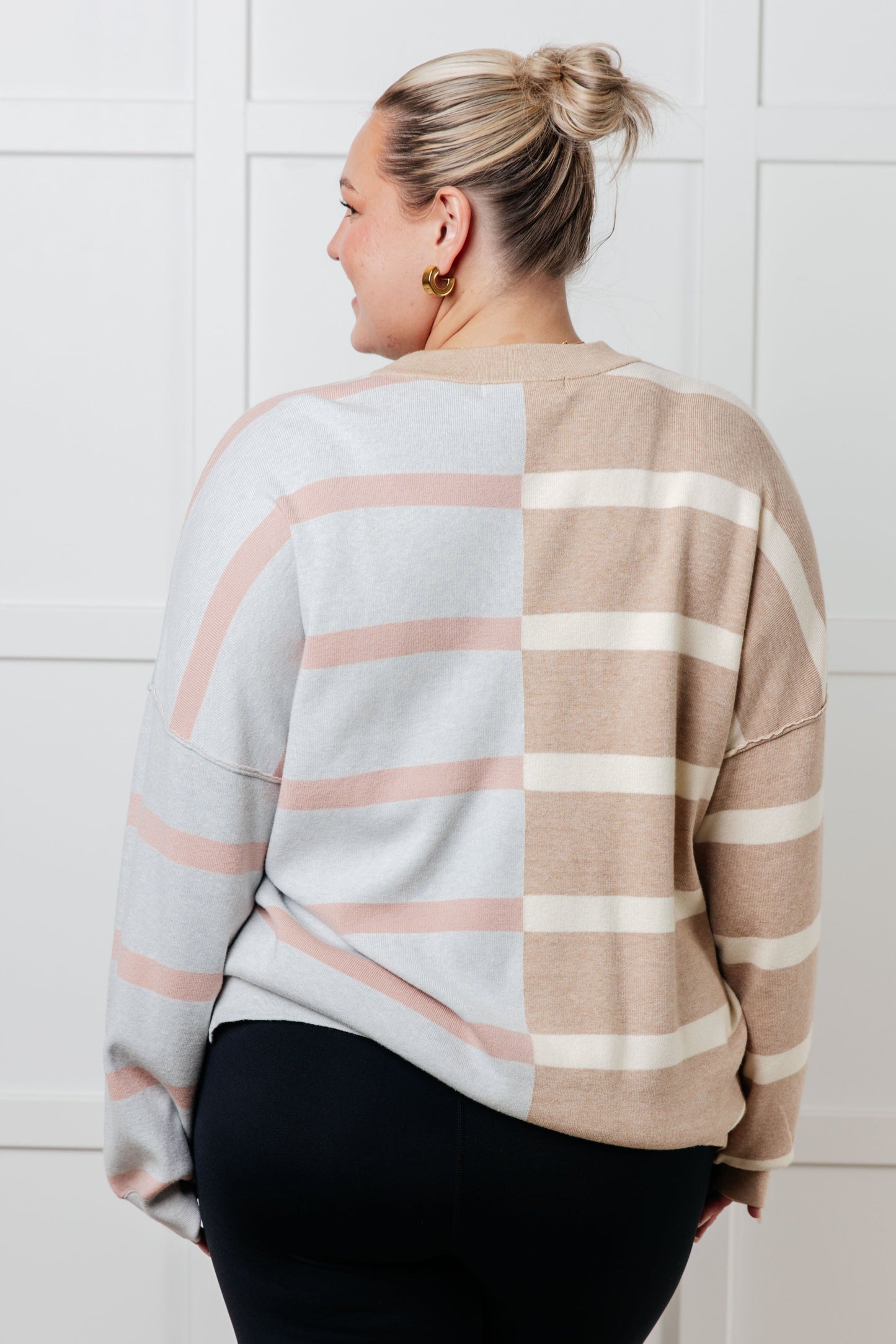 Exceptional Thought Striped Patchwork Sweater MadreForte LLC