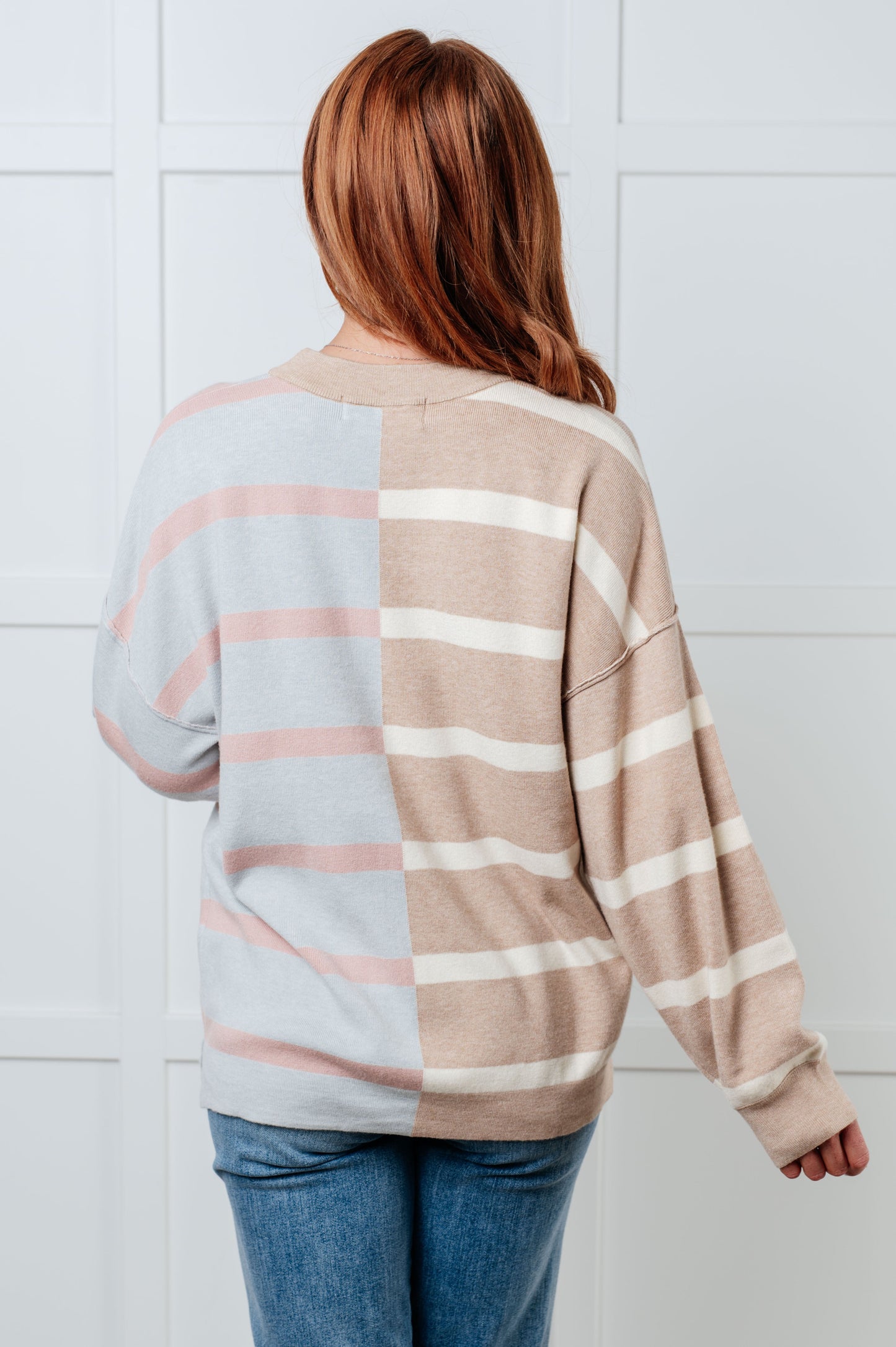 Exceptional Thought Striped Patchwork Sweater MadreForte LLC