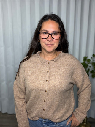 Careful Consideration Collared Button Down in Mocha