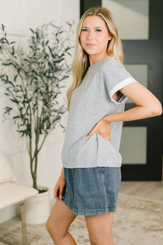 Feel Alright  Two Tone Contrast in Heather Grey