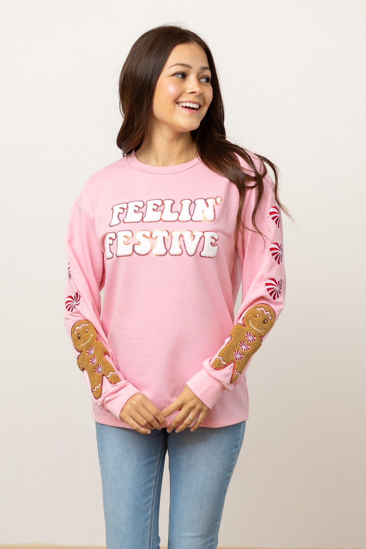 Feelin Festive Pink Sweater MadreForte LLC