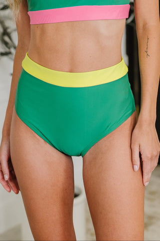 Fiji Color Block Swim Bottoms