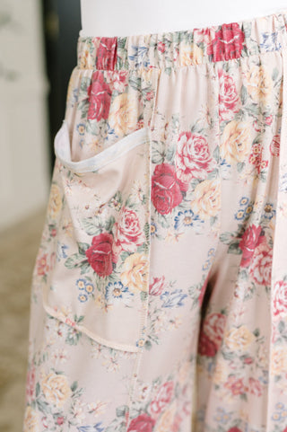 Follow the Flow Wide Leg Floral Bottoms